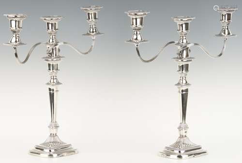 Pair Ellis Barker Neoclassical Style Candelabra