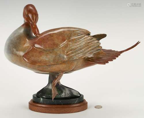 Mike Dwyer Bronze Duck Sculpture