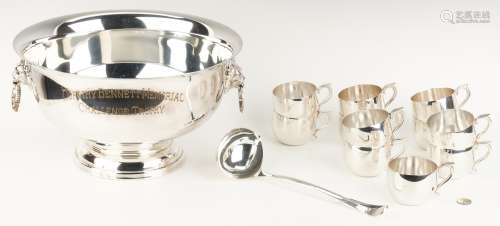 Horse Trophy Punch Bowl, Cups and Ladle