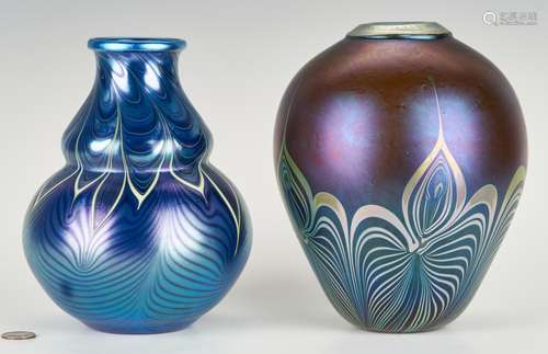 2 Art Glass Vases, incl. Orient & Flume