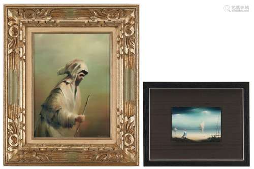 2 Robert Watson Surrealist Oil Paintings