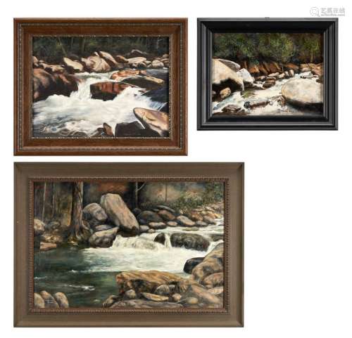3 Alexander Dumas O/C, Great Smoky Mountain River Scenes
