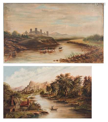 2 19th C. Landscape Paintings inc. Robert Smith