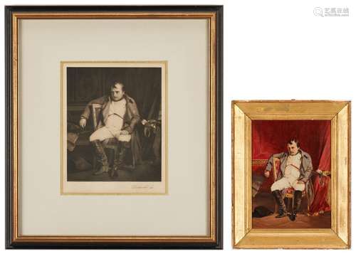 Painting and Print of Napoleon, after Delaroche