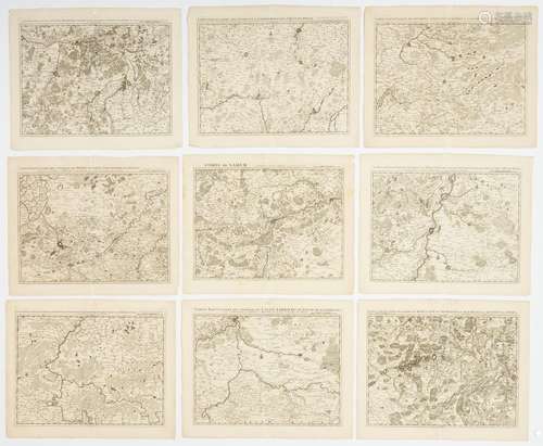 9 European Maps, Fricx, 18th Century