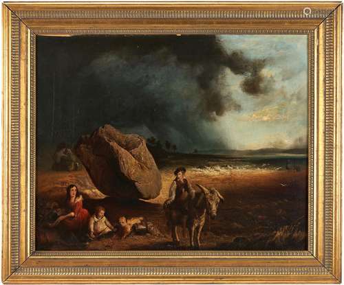 Attr. James Burgess, Figures in an Approaching Storm