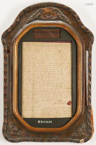 Roger Sherman Signed CT Land Grant, 1757