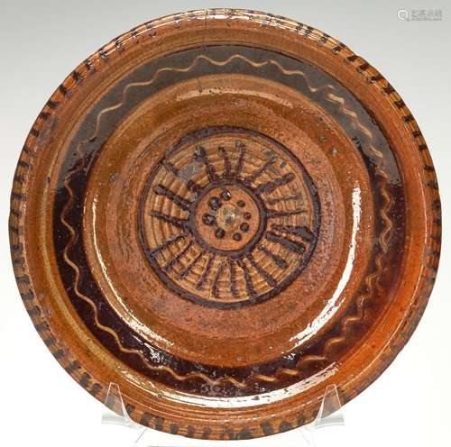 NC Earthenware Slip Decorated Plate