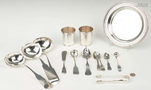15 pcs silver incl. KY and OH Julep Cups and Ladles