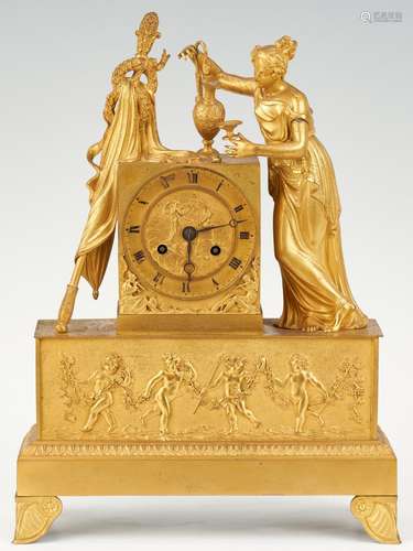 French Ormolu Neoclassical Clock