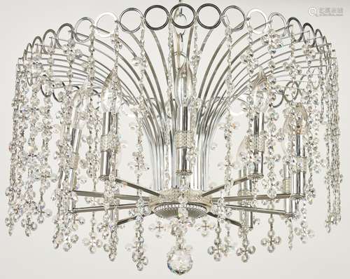 2 Art Moderne Crystal Chandeliers