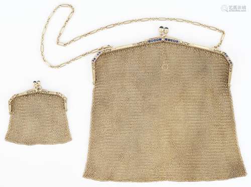 Tiffany & Co. 14K Gold Purse and Coin Purse, Lena Jones Springs