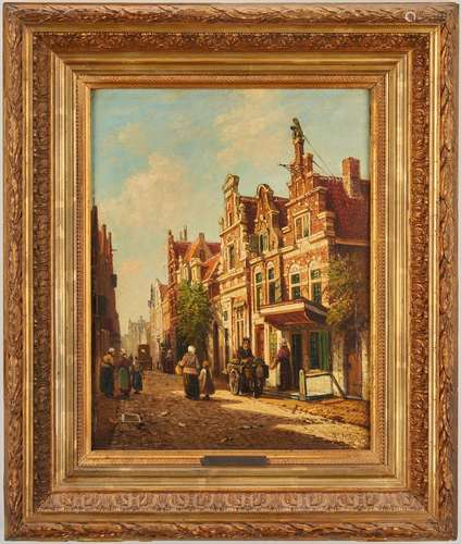 Petrus Vertin O/B, Dutch Street Scene