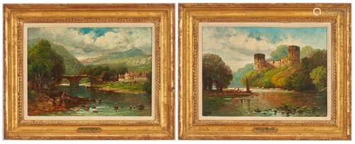 2 Scottish Landcapes by Andrew Melrose incl. Bothwell Castle