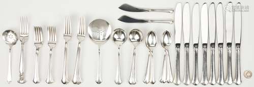 45 pcs. Sterling Flatware, incl. Towle Chippendale