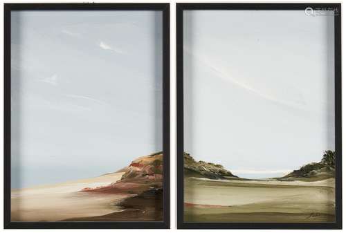 2 small Rick Fleury Coastal Landscapes, MA