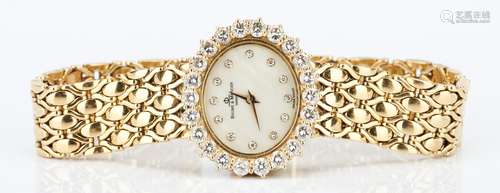 18K Baume & Mercier watch with Diamond Surround