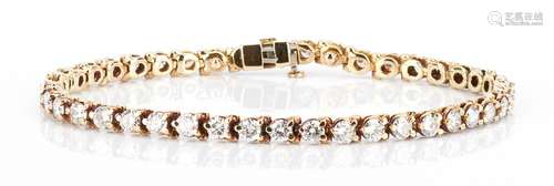 Ladies 14K Diamond Tennis Bracelet