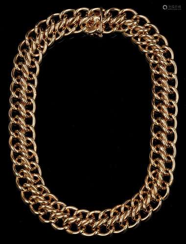 Ladies 14K Double Link Necklace