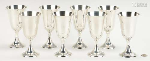 8 Amston Sterling Silver Goblets