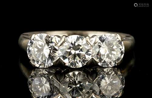 Ladies 14K White Gold & Diamond Ring