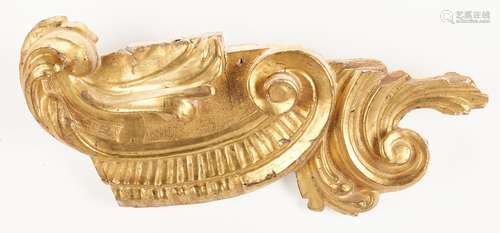 Giltwood Architectural or Frame Fragment