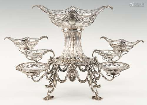 George III Neoclassical Silver Epergne