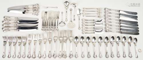 153 Pcs. Gorham Chantilly Sterling Silver Flatware