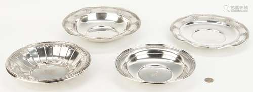 4 Sterling Bowls, incl. Wallace Rose Point