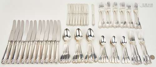 60 pcs English Shell and Thread Flatware