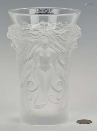 Lalique Nude Female Figural Vase