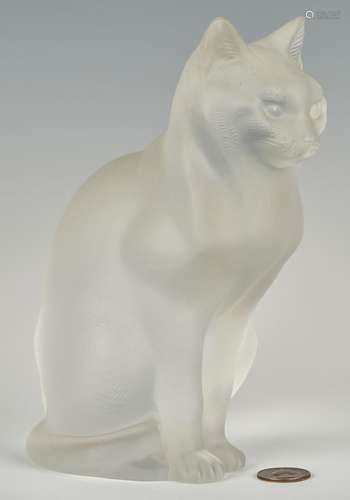 Lalique Crystal Cat Figure