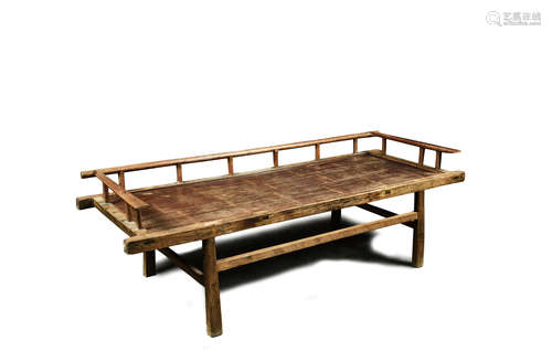 CHINESE HARDWOOD AND BAMBOO COUCH