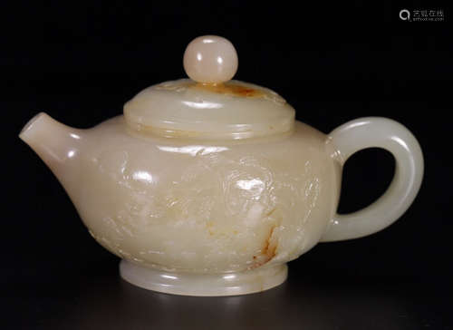 A HETIAN JADE TEA POT