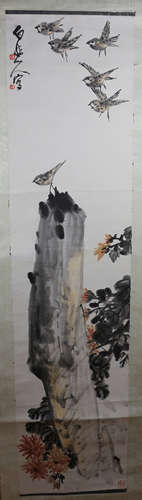 A WANG ZHEN HANGING SCROLL PAINTING