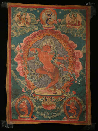 18 CENTURY KING KONG PATTERN THANGKA