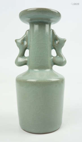 A GUANYAO DOUBLE EAR VASE