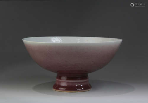 A CHINESE UNDERGLAZED RED STANDING CUP