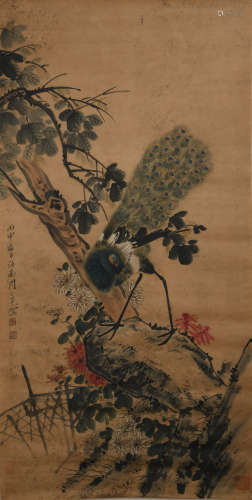 A Chinese Flower&bird Painting , Zhou Zhimian Mark