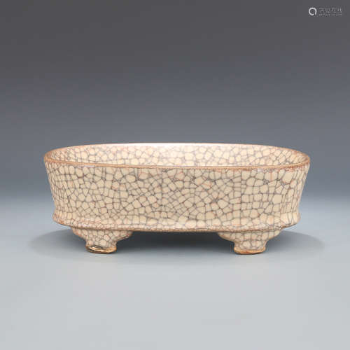 A Chinese Guan Kiln Porcelain Daffodil Pot