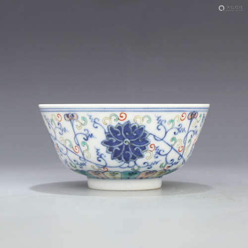 A Chinese Doucai Lotus Painted Porcelain Bowl