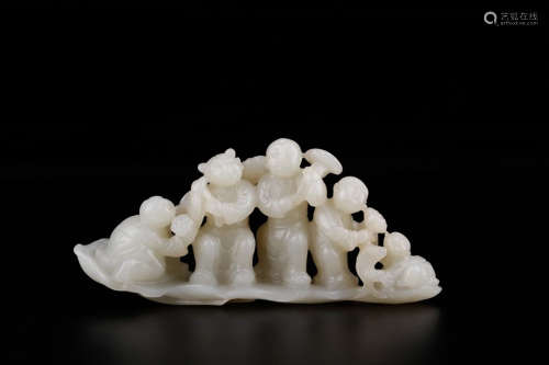 A Chinese Carved Hetian Jade Ornament