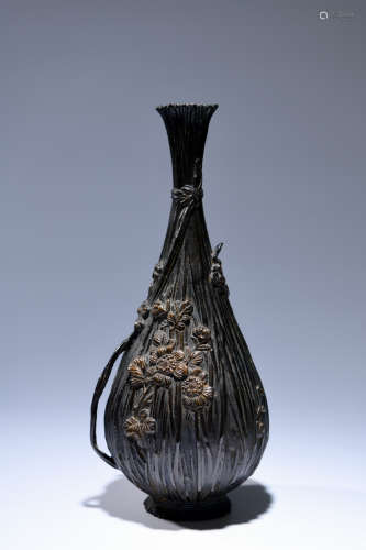 A Chinese Floral Copper Vase