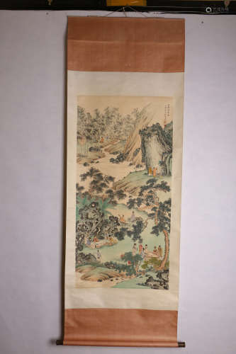 A CHINESE LANDSCAPE PAINTING SCROLL, CHEN SHAOMEIMARK