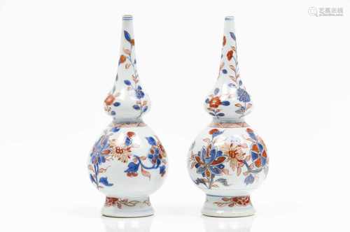 A pair of rose-water sprinklersChinese export porcelainImari decorationKangxi reign (16