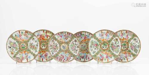 A six plate setChinese porcelain