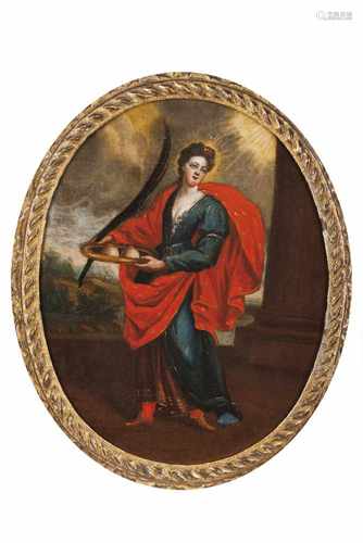 Spanish school, 18th centurySaint AgathaOil on canvas41x33 cm