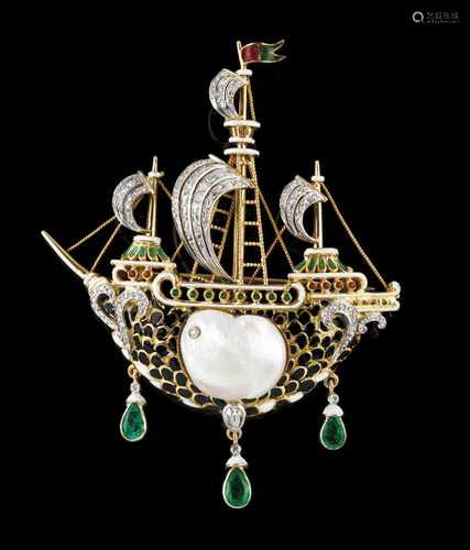 A caravel Leitão & Irmão brooch