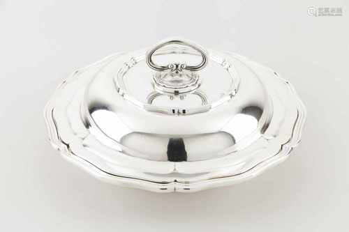 A vegetable dishPortuguese silverPlain grooved and scalloped borderOporto hallmark, Eag