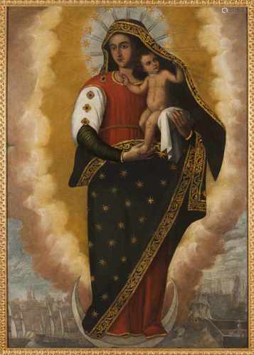 Latin-American school18th centuryThe Virgin and ChildOil on canvas203x144b